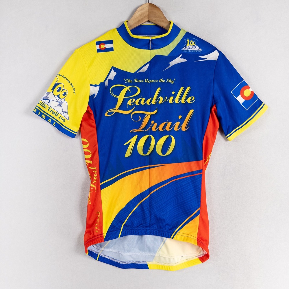 Primal Wear Leadville Trail 100 Cycling Jersey Sz Small Multicolor Graphic Print
